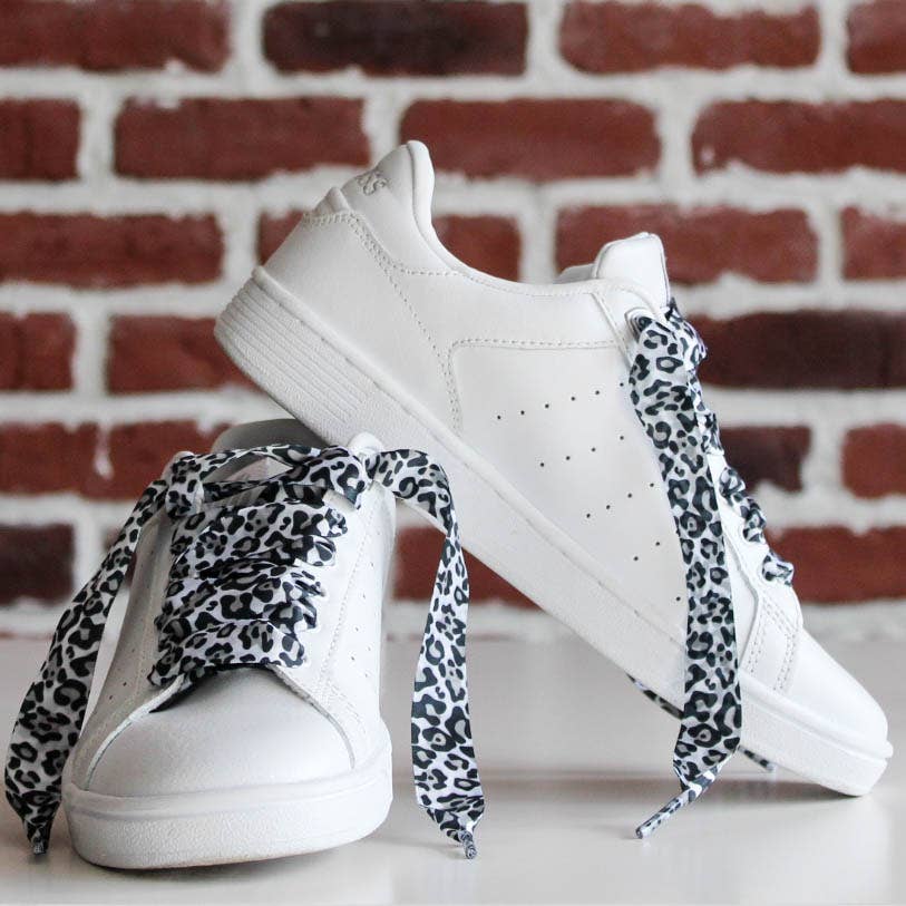 furiouslaces - Wholesale Shoelaces - Unisex - Leopard Laces - Gray - Gift idea for women and school1