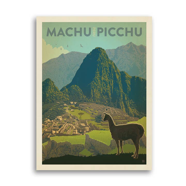 Mini adesivo da viaggio con il mondo di Machu Picchu, in Perù, 20 ct per la vendita all'ingrosso da parte di RetroPlanet
