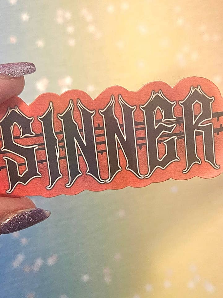 Pegatina de pecador para botella de agua para venta al por mayor de Unsupervised Art