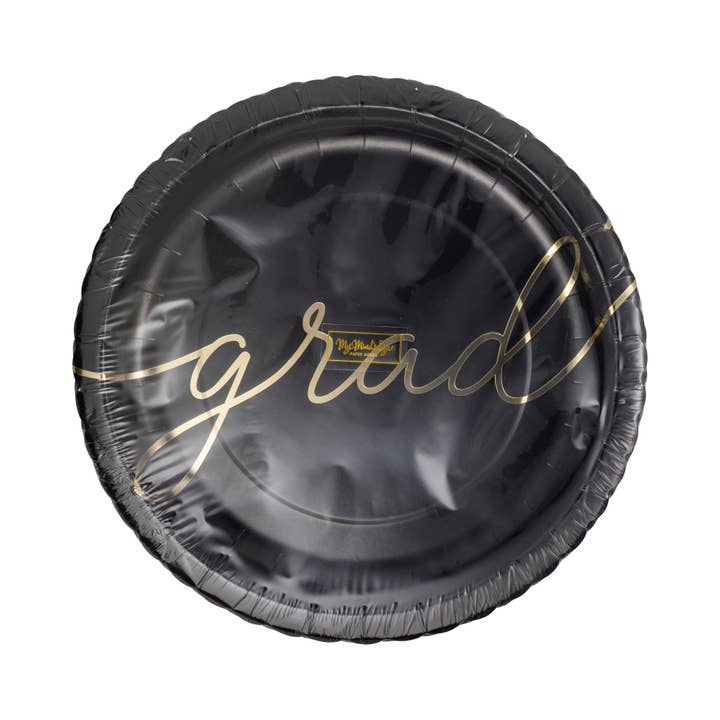 My Mind’s Eye - Wholesale Disposable Plate - GRD1142 - Script Graduate 10" Plate
