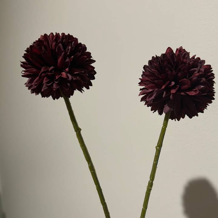 JKF & Co Pty Ltd - Wholesale Artificial flowers - Chrysanthemum 2pc Set Wine