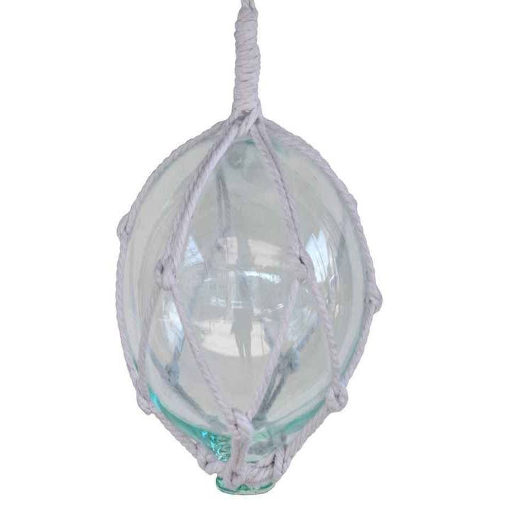 Wholesale Clear Japanese Glass Ball Fishing Float With White