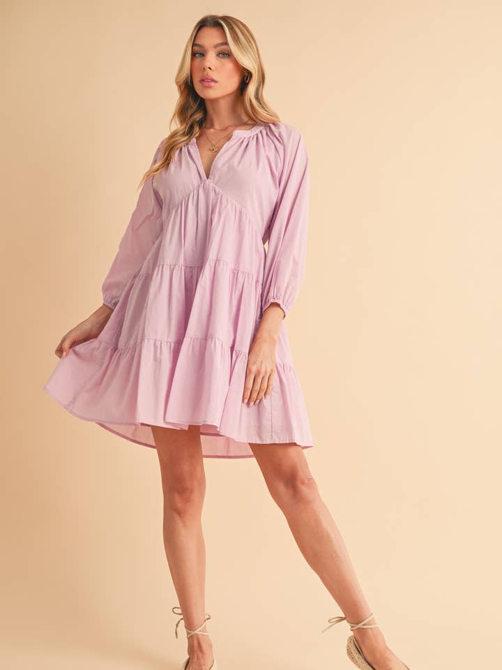 4131DK Jenay Lagdelt Kjole 2 for engroshandel hos AEMI + CO