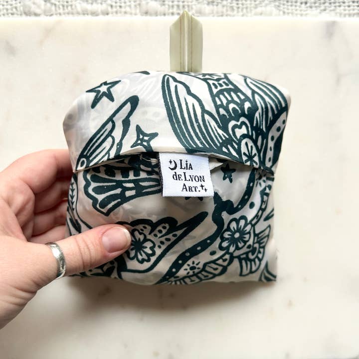 liadelyonart - Wholesale Grocery/Shopping Bag - Boho Bird Reusable Tote Bag10