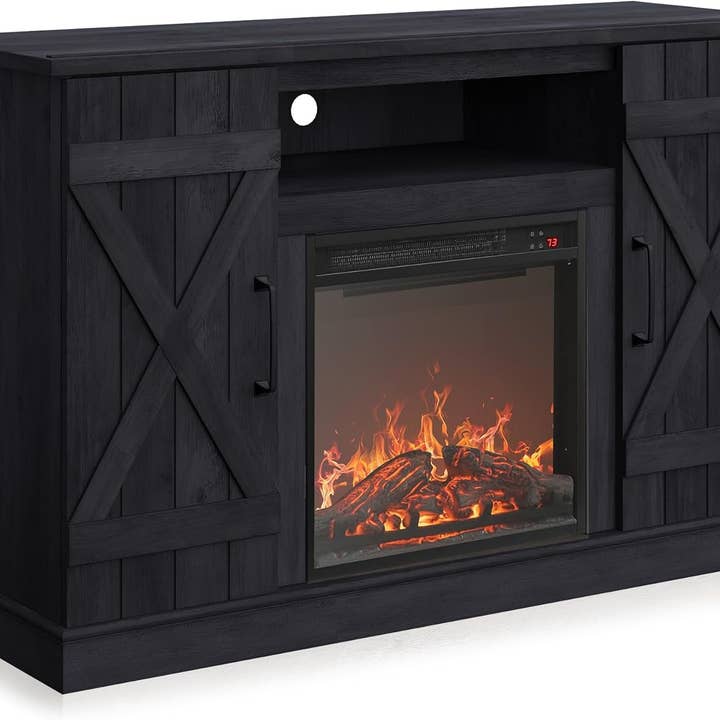 47 Inch Rustic Grey Fireplace TV Stand For 50 Inch TV for wholesale on Faire7