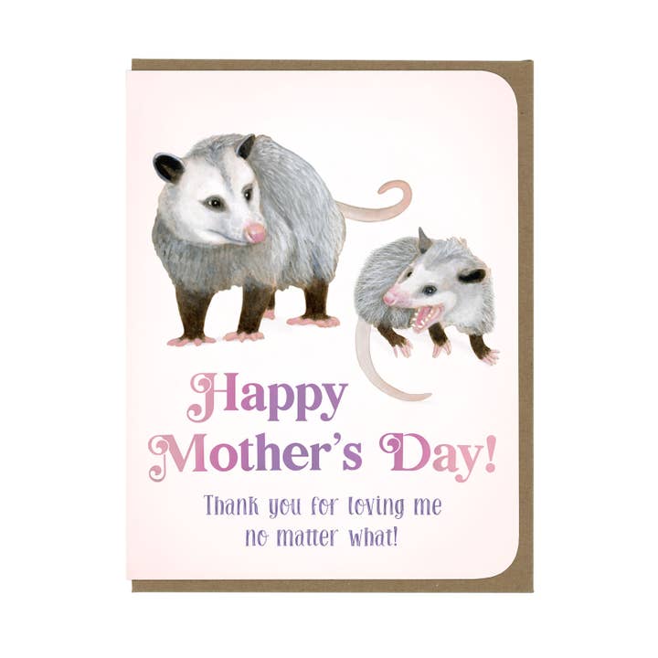 Mother's Day - Possums - Greeting Card for wholesale by Amy Rose Moore Illustration