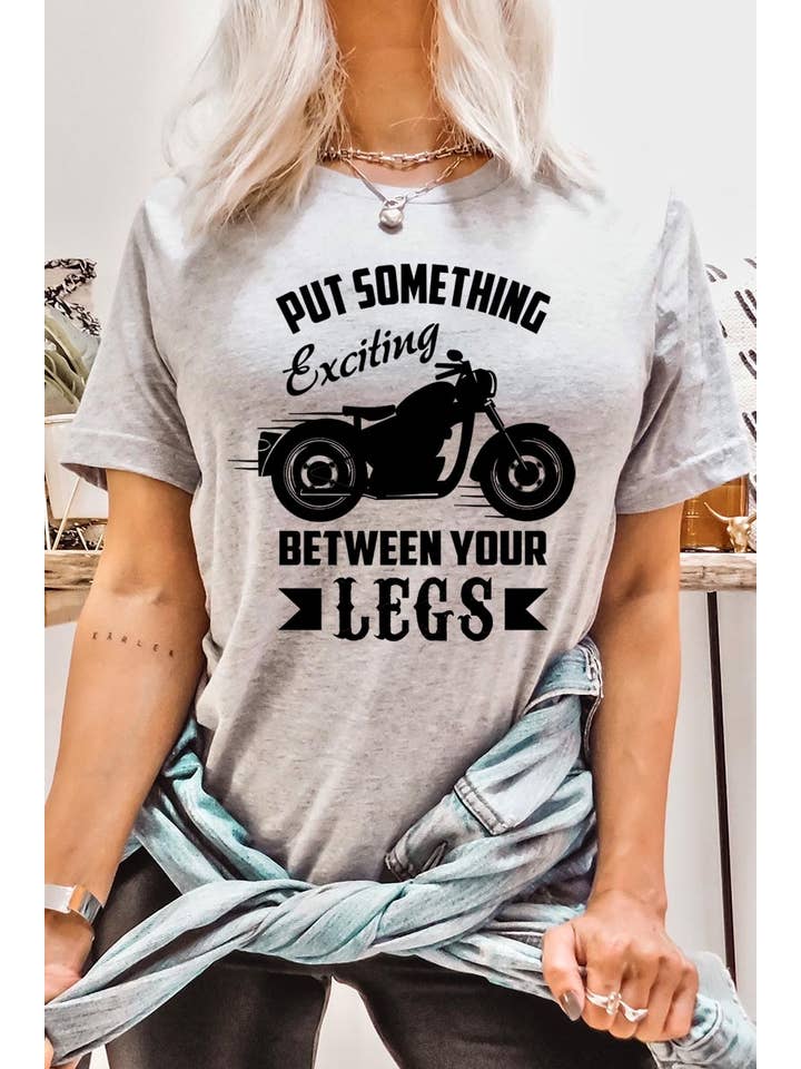 COLORBEAR - Wholesale T-Shirt (Graphic) - Women's - Put Something Exciting Motorcycle Graphic Tee
