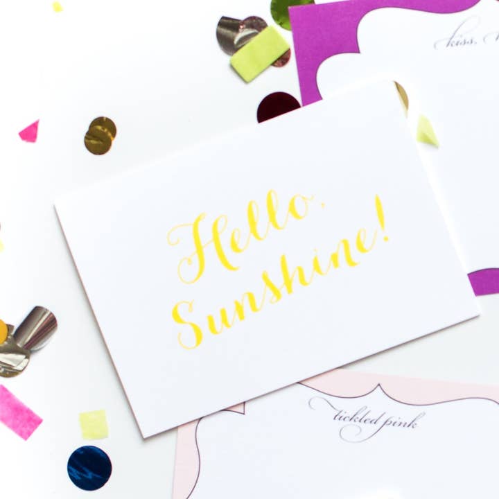 billet-doux - Wholesale Everyday Greeting Card - Hello Sunshine Witty Greeting Card – Blank Folded Note