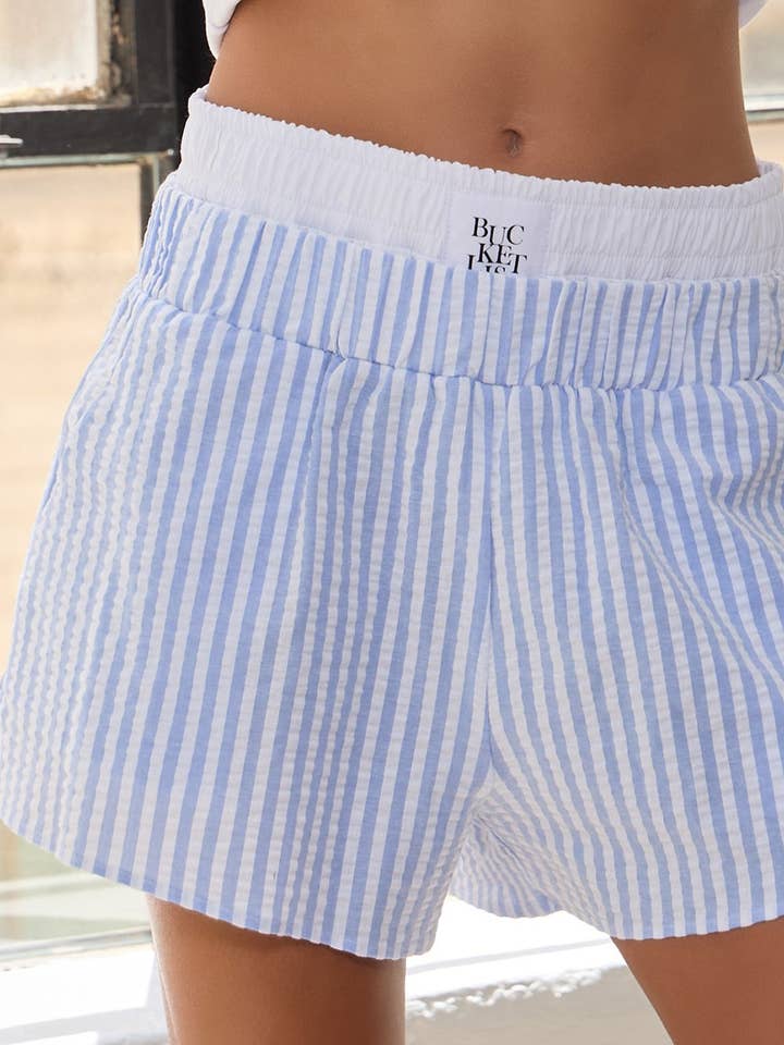 Sky blue P5492-1 Stripe Print Exposed Boxer Shorts
for wholesale on Faire12