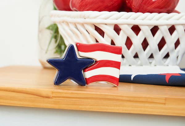 C&F Home - Vente Ensembles salière et poivrière - Ensemble de salière et de poivrière avec drapeau de la liberté patriotique du 4 juillet2