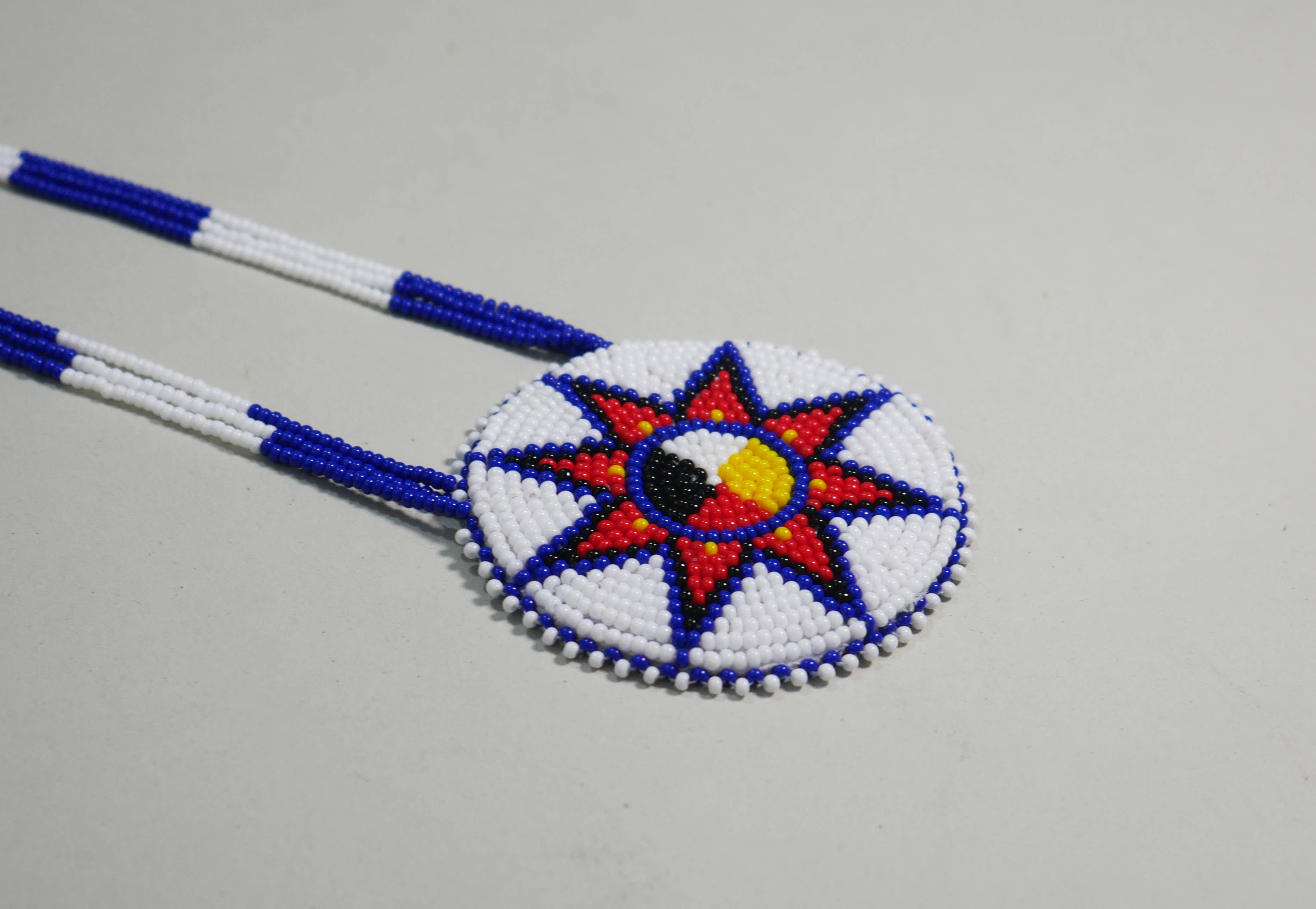 KANGURAH - Wholesale Pendant/Charm Necklace - Native American style Beaded necklace Morningstar medallion1
