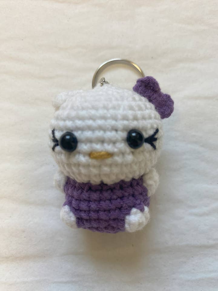 Dark Purple Crochet Kitty for wholesale by Marie and Rose Crochet Toys