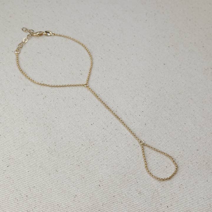 Chaîne à main à maillons roulés unis en or 18 carats pour la vente par GoldFi