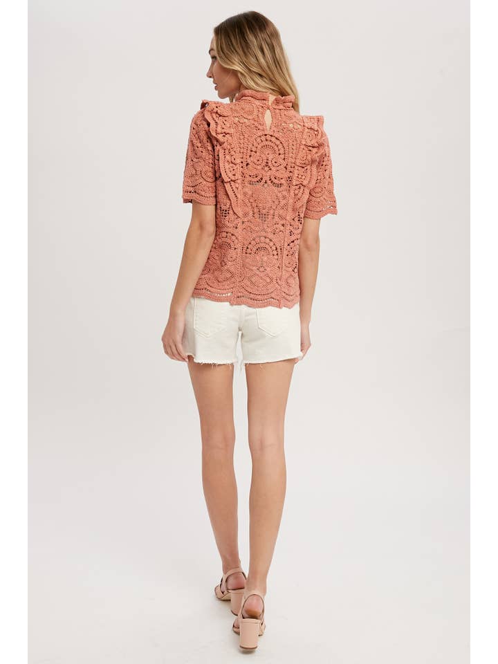 Bluivy - Wholesale Blouse - Women's - HIGH COLLAR CROCHET TOP8