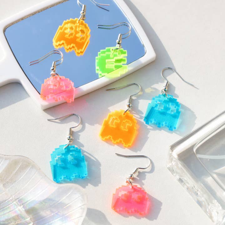 Ashlen - Wholesale Dangle Earrings - PACMAN EARRINGS (5 PAIRS)4