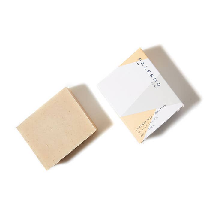 Palermo Body - Wholesale Bar Soap - 4oz | Coconut Milk + Oatmeal with Jojoba Oil Soap Bar1