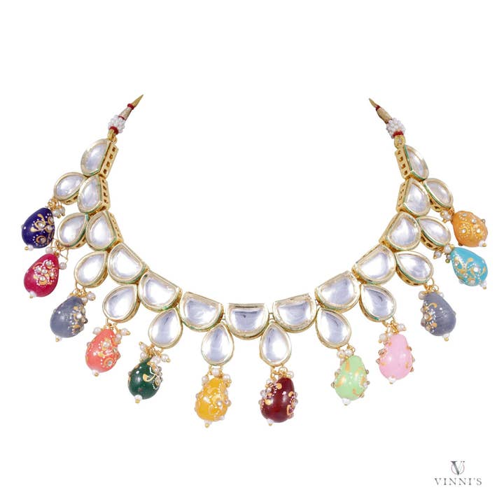 Vinnis Jewelry - Vente Parures de bijoux - Bijoux Kundan Polki Mélodie Mosaïque1