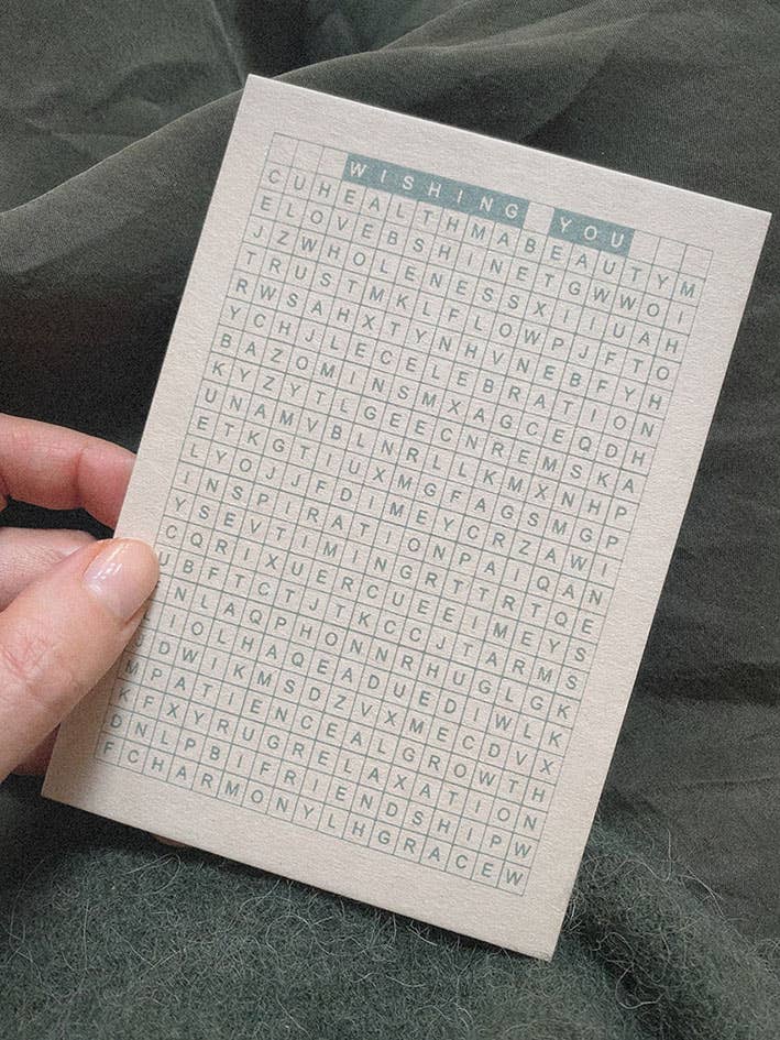 Anna Cosma - Vendita all'ingrosso Cartoline - Cartolina con Cruciverba di Parole a Tema Auguri e Celebrazione2