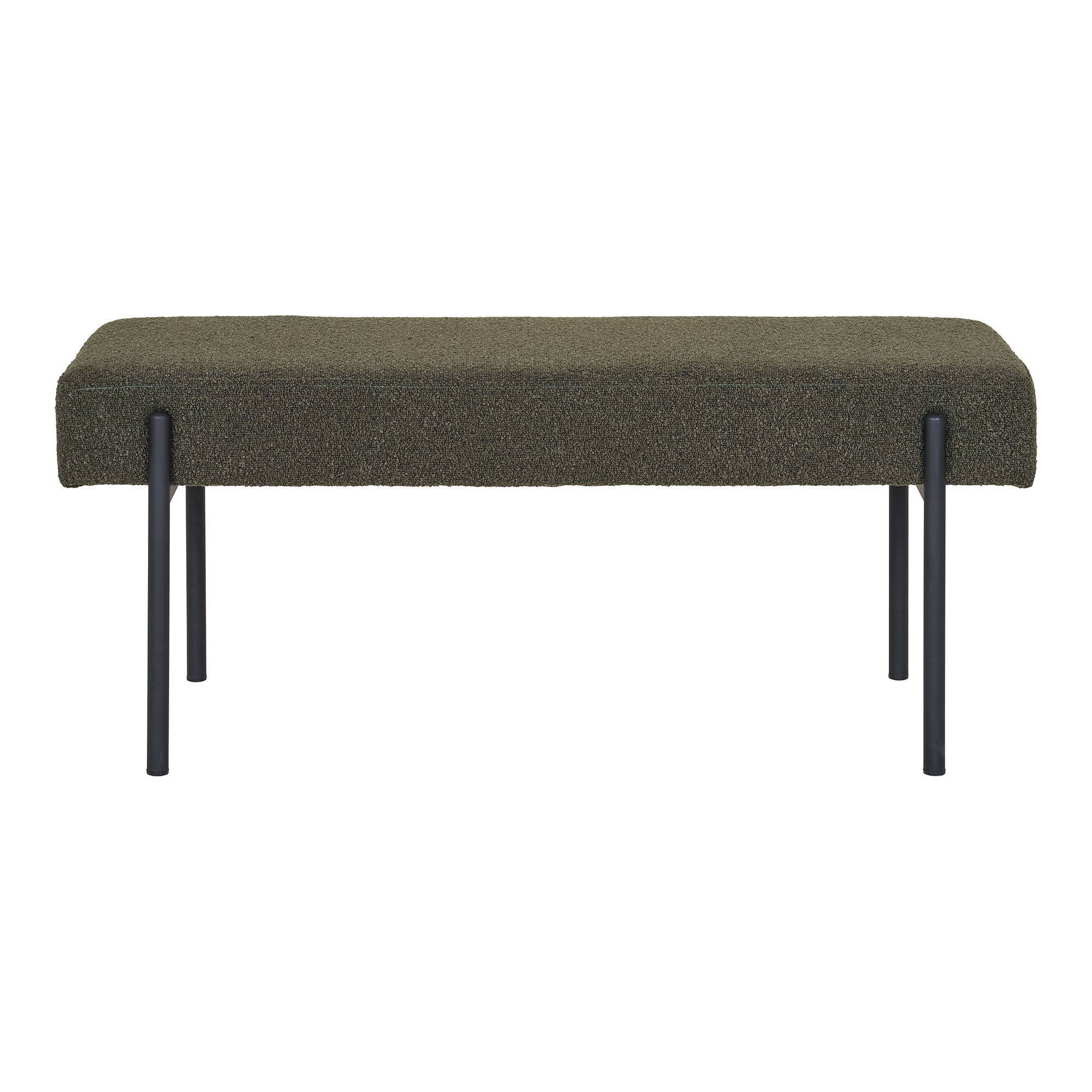 Swindon - Bench. bouclé. dark green 100x36x42.5 cm for wholesale on Faire0