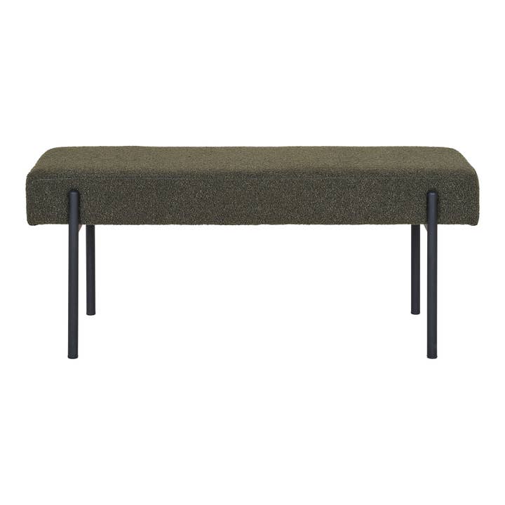 Swindon - Banc. bouclé. vert foncé 100x36x42,5 cm pour la vente par House Nordic