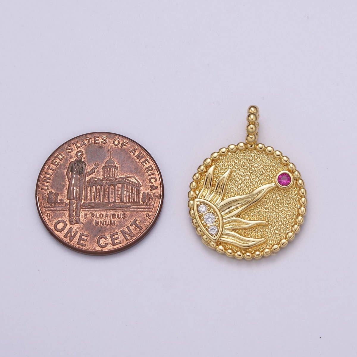 Wholesale 24k Gold Filled Sun Pendant Radiant Rays of Sun Charm