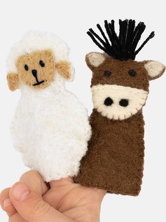 Vingerpop - Schaap & Ezel (Boerderijdieren) voor wholesale door Nivas