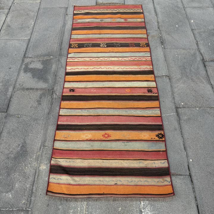 The Loom Wholesale - Wholesale Runner rug - Turkish Kilim Runner Vintage Antique Patterned Rug