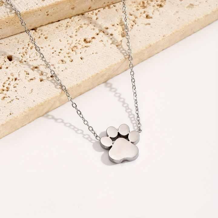 Halskæde med vedhæng af hundepote i 925 sterlingsølv for engroshandel hos Rishi Jewelry