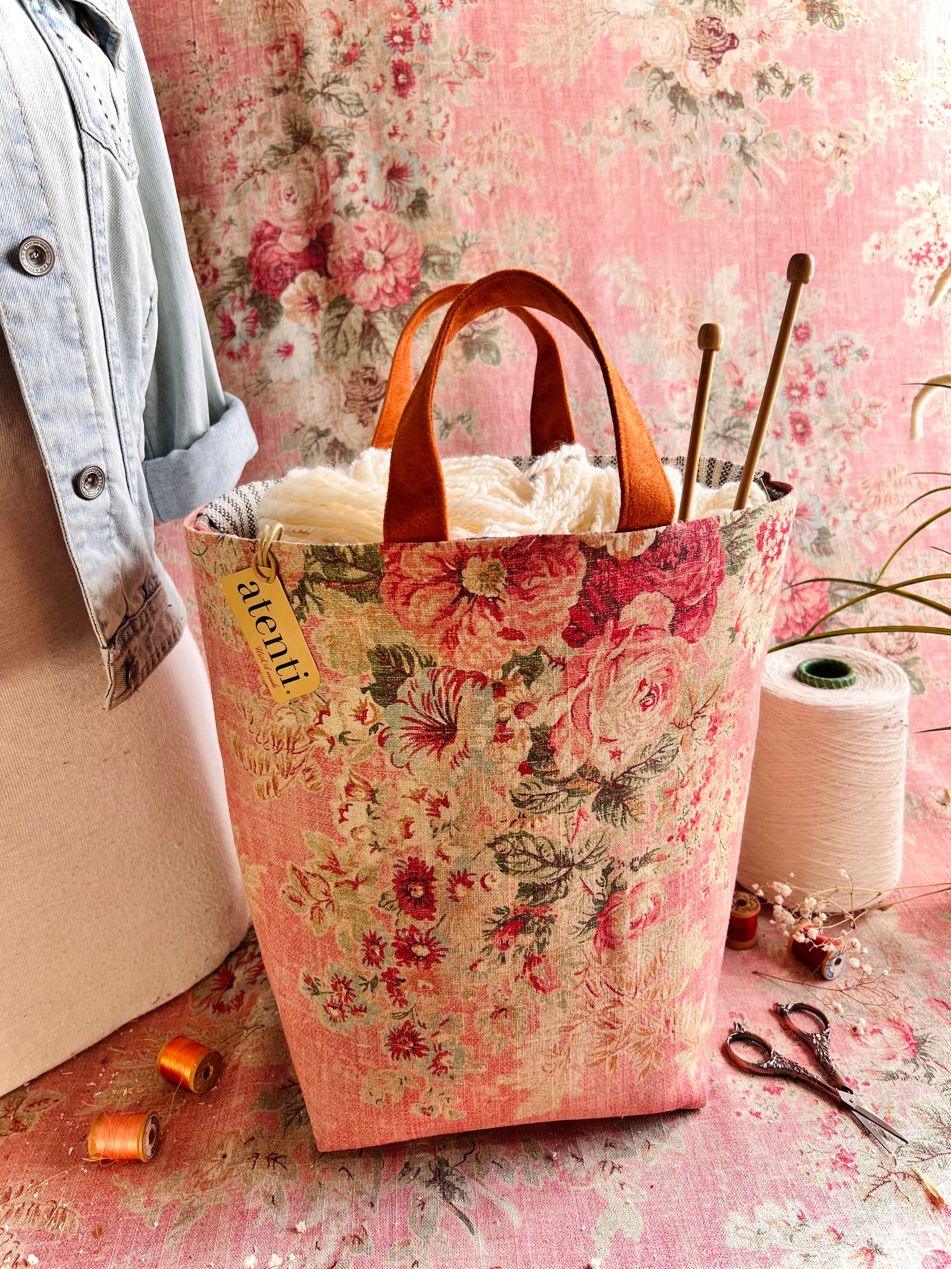 Atenti - Wholesale Tote Bag - Women's - Rosewood Hope Basket, Project Bag2