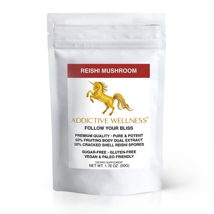 Reishi Mushroom Extract & Spores (Dual Extract) for wholesale by Addictive Wellness
