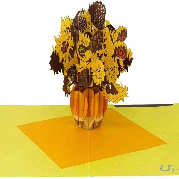Paper Love - Wholesale Everyday greeting card - Vincent Sunflowers Pop Up Card3