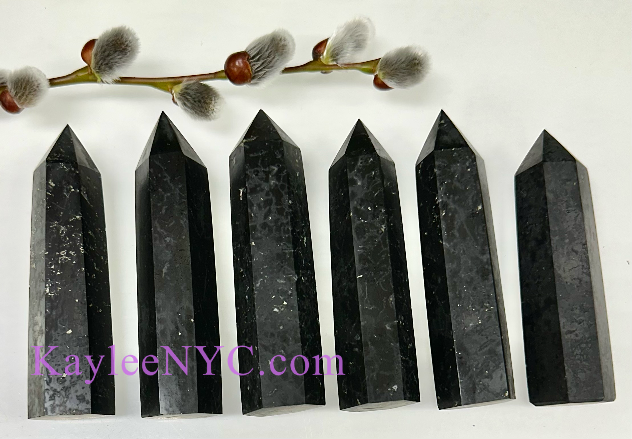 KayleeNYC - Wholesale Spiritual Stone/Crystal - 1 Lb Natural Shungite Obelisk Tower Point healing energy2