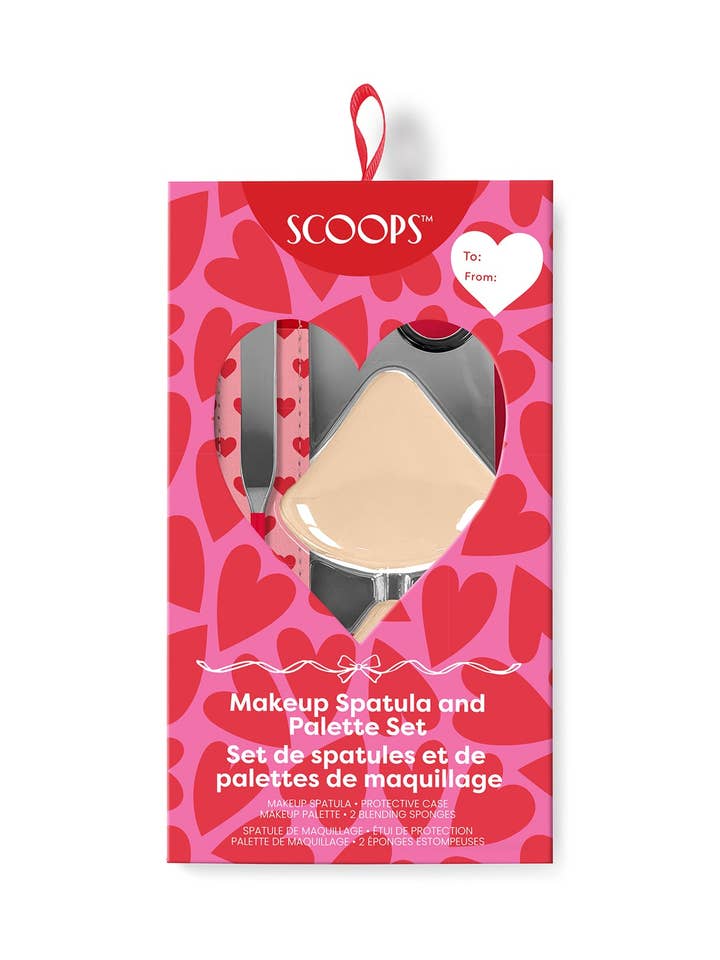 Hearts Aflutter Makeup Spatula and Palette Set for wholesale by SCOOPS
