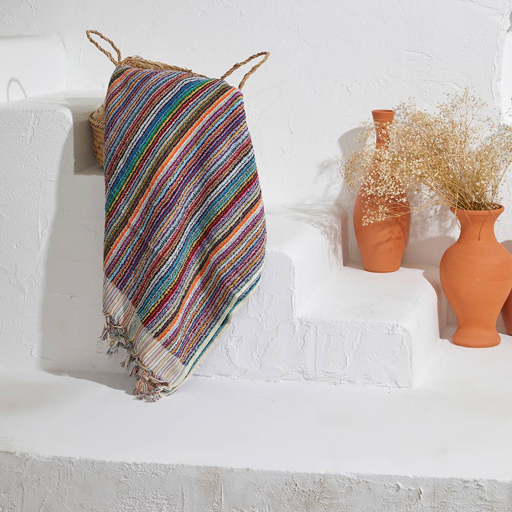 Kikoya - Wholesale Bath Towel - Stripe Handloom Bath Turkish Towels Vintage Bohemian Look10