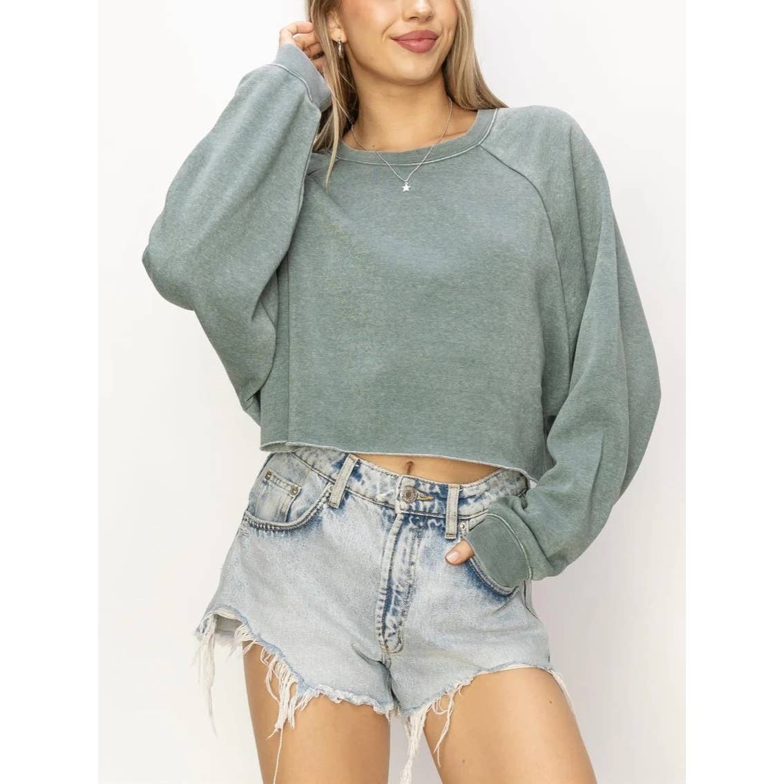 Apolline - Wholesale Sweatshirt - Women's - LAID BACK CROP SWEATSHIRT4