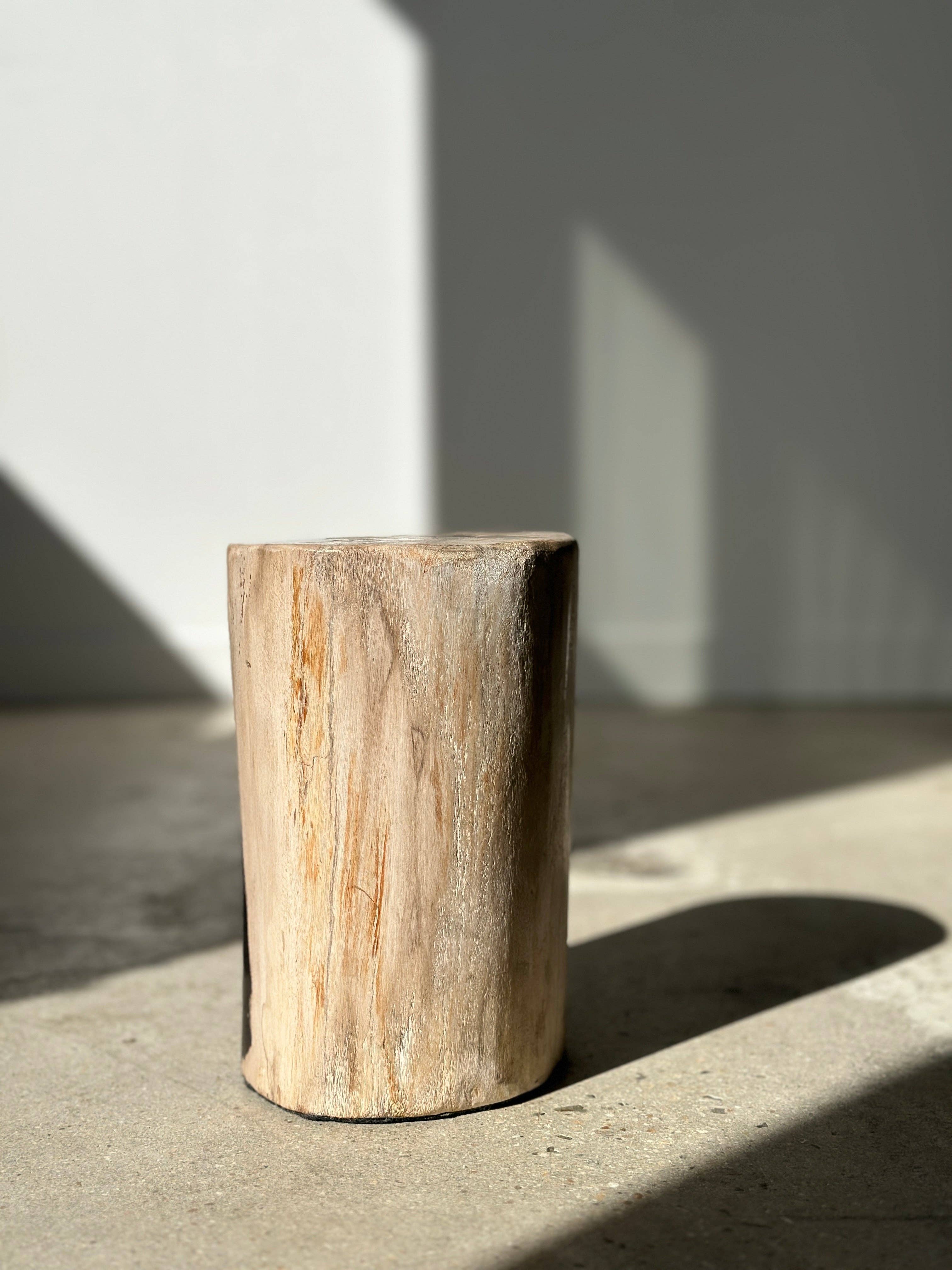 Office Objets - Wholesale Side Table - White petrified wood side table with black spots H:27.5 D:1831