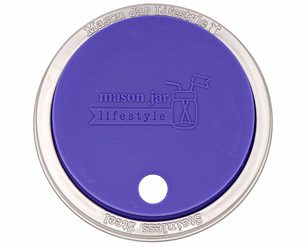 Mason Jar Lifestyle - Wholesale Drink Lids - Silicone Straw Hole Tumbler with Stainless Steel Band for Mason Jars19