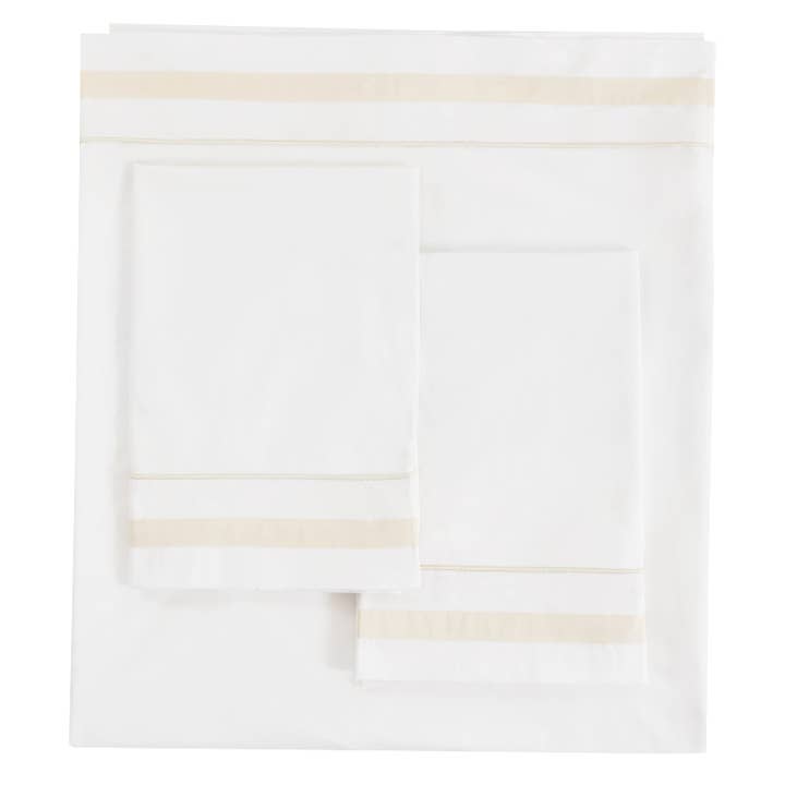 Mélange Home - Wholesale Sheet Set - Classic Double Border Percale Cotton Sheet Set3