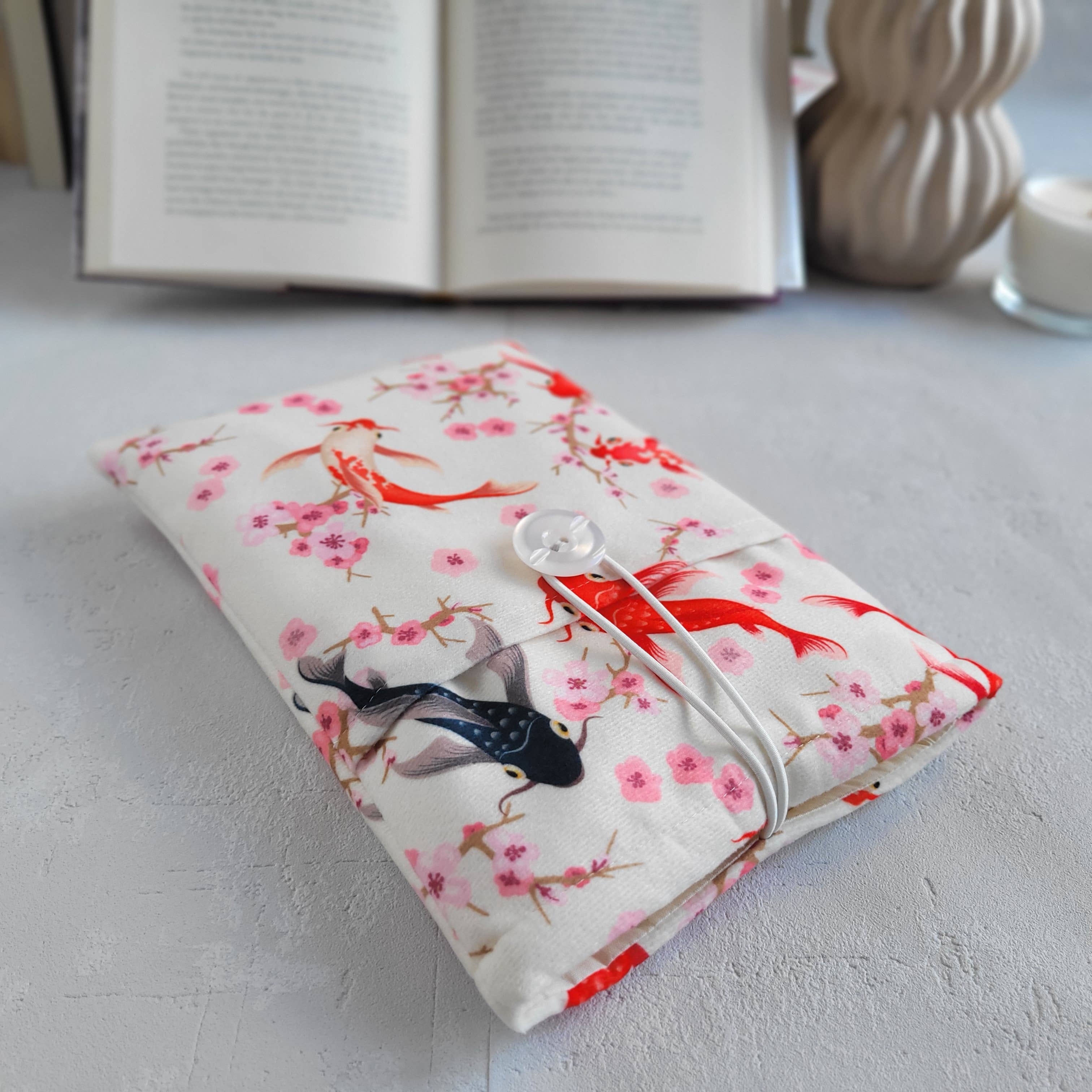 Anegami Bookish Boutique - Wholesale Book Cover - Koi fish Book Sleeve, Bible fabric cover, Book lover gift4