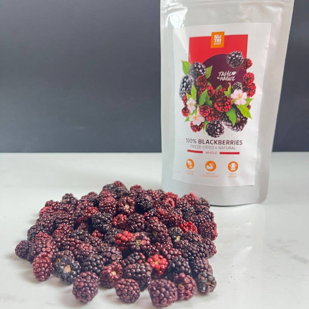 NutriBoom - Wholesale Dried/Dehydrated Fruit - Freeze Dried Blackberries: 17g un 35g packs3