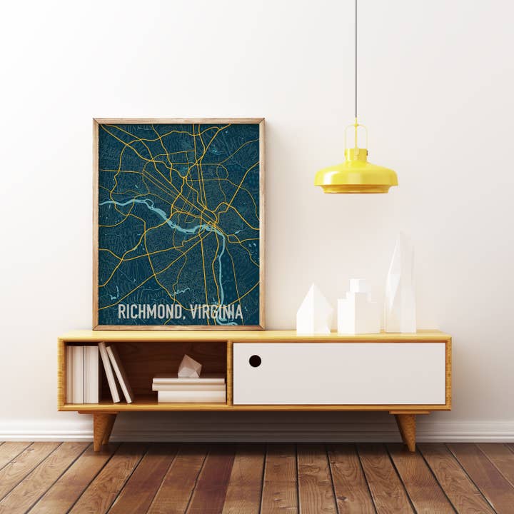 Billie Claire Illustration (Handmade) - Wholesale Art Print - Richmond, VA Neighborhood Map Forest - 8x10, 11x14 Art Print1
