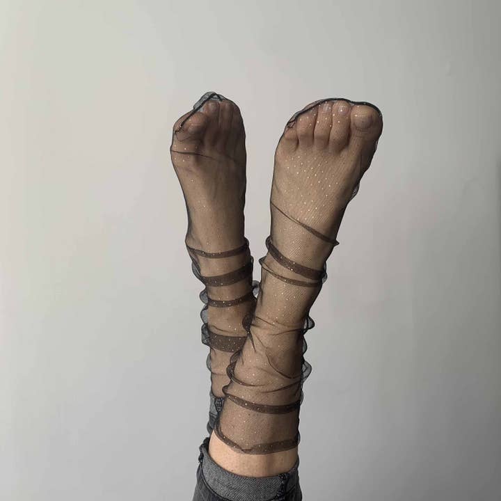 sockette - Wholesale Socks – Women's - Camille - Women's sequined tulle socks