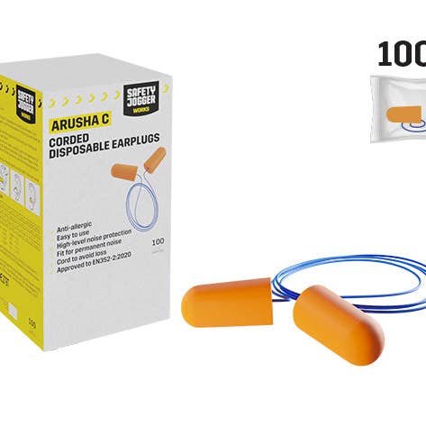 ARUSHA CORDED ørepropper 100 stk for engroshandel hos VENTURAXPRO