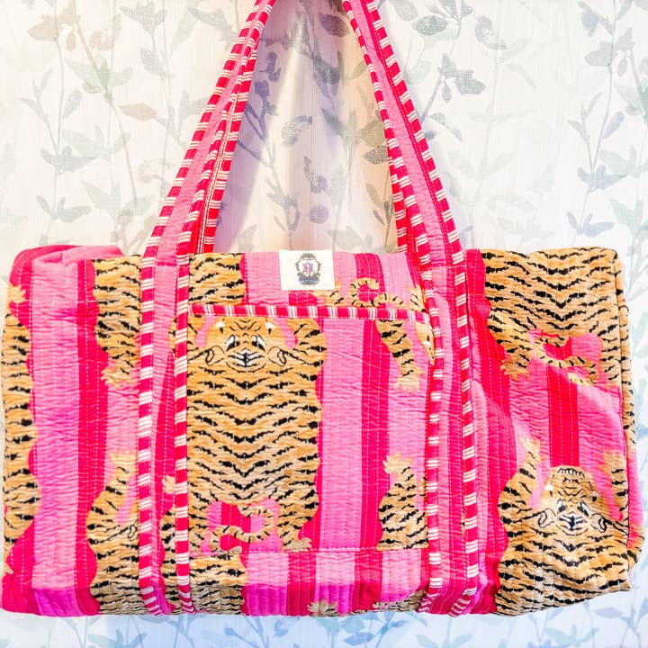 Heart of Grace - Venta al por mayor Bolsa de viaje - Mujer - Bolsa de lona acolchada grande Eye of the Tiger