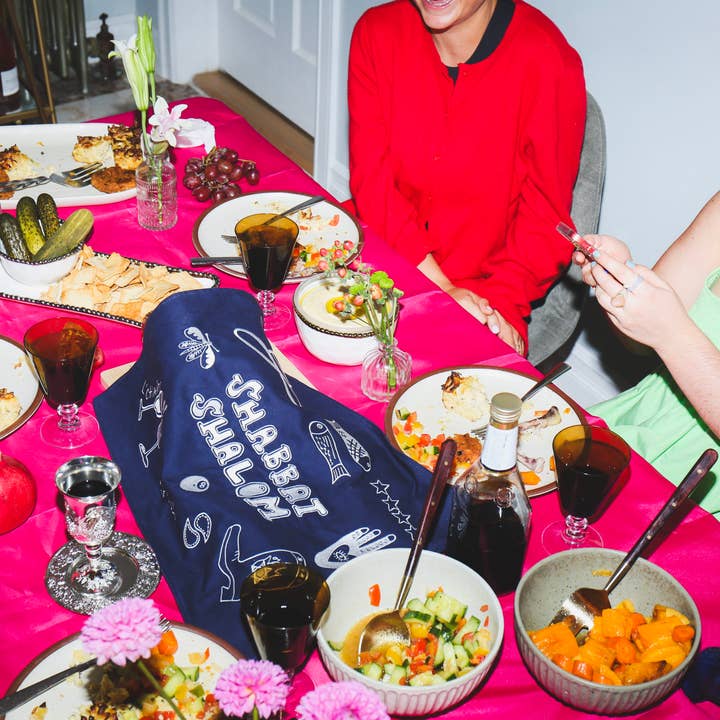 Nice Jewish Girl Doodles - Wholesale Dinner & Cloth Napkin - Contemporary Embroidered Challah Cover2