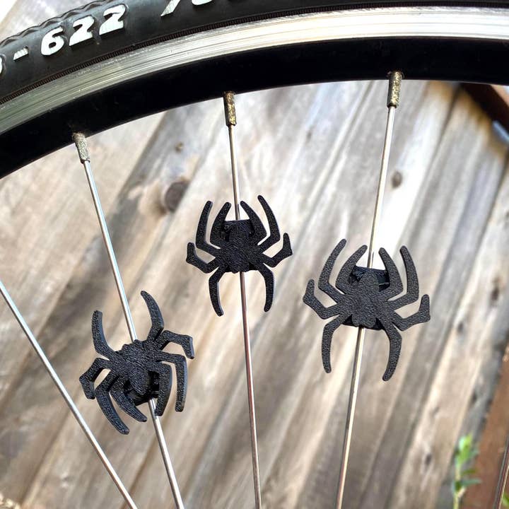 Spider Bike Spoke Decorations - Spooky Gothic Accessories for wholesale by Bikemoji