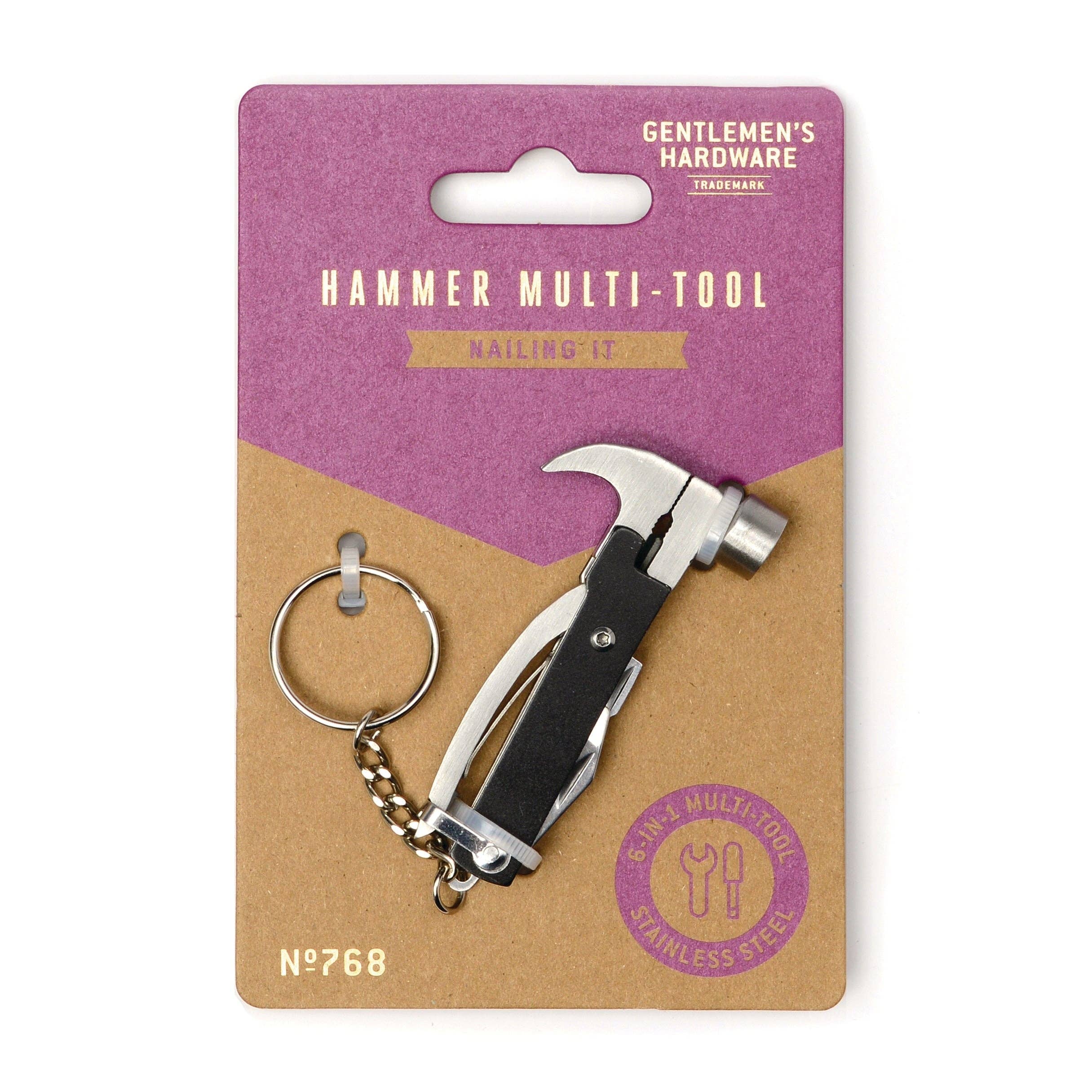 Designworks Collective – wholesale Handy tool – Gentlemen's Hardware Mini Hammer Multi-Tool0