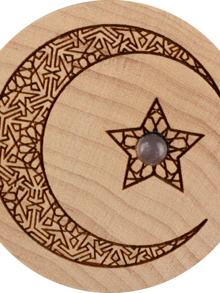 Halvmåne Træ Dreambox - Rosenkvarts for engroshandel hos Woodcutts Inc.