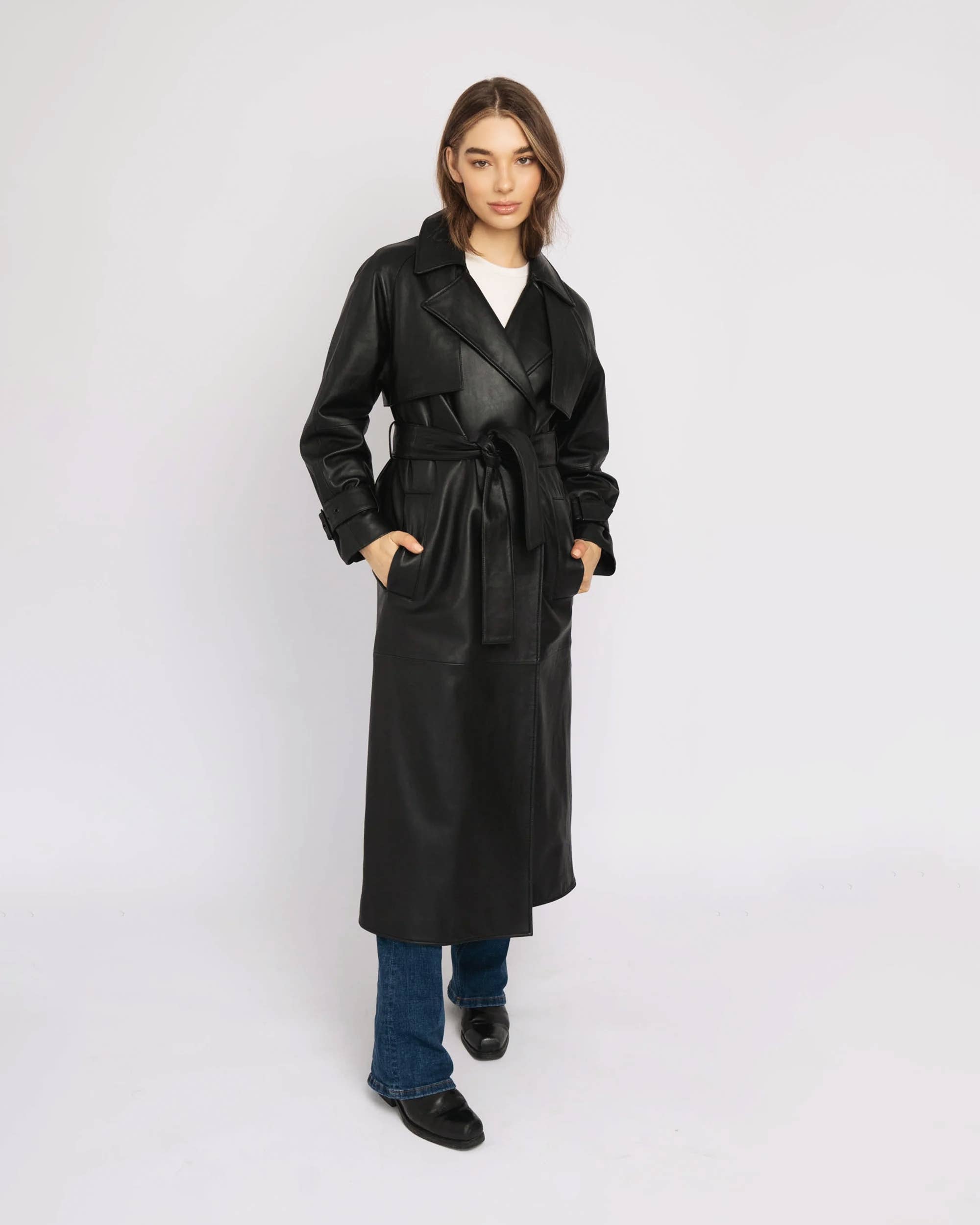 Amsterdam Heritage Leather Belts, Bags, Jackets & Apparel - Wholesale Leather Jacket - Women's - Venice | Leather Trench Coat11