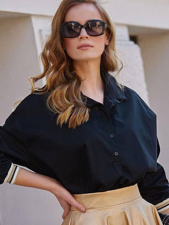 Camisa com punhos Colortone por atacado de JASPER Mode